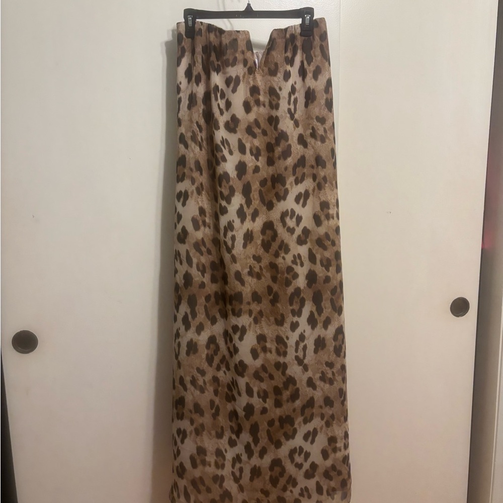 Buddy Love Animal Print Strapless Maxi Dress